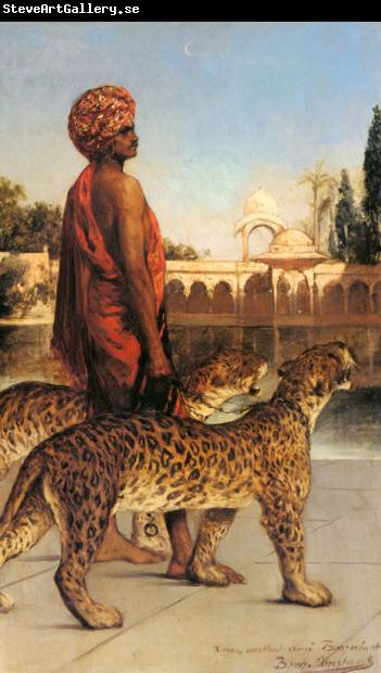 Jean-Joseph Benjamin-Constant Palace Guard with Two Leopards